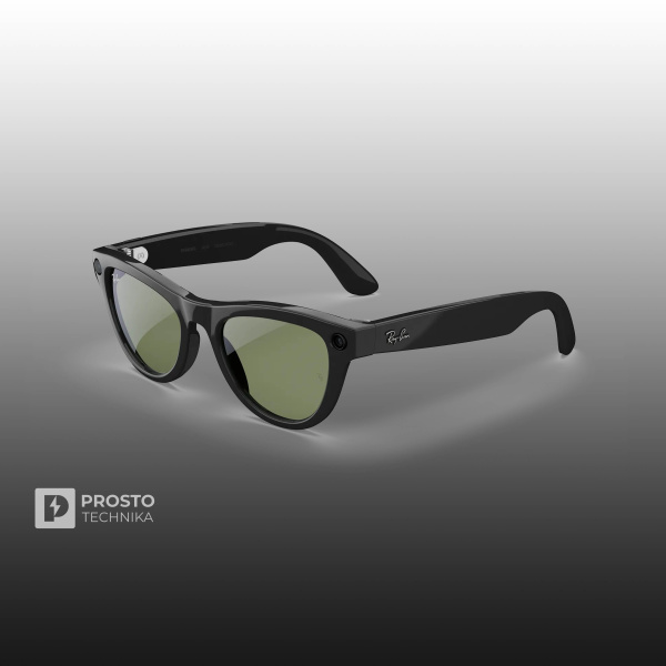 Ray-Ban Skyler (Gen 1) Глянцевый Чёрный с Зелёными линзами